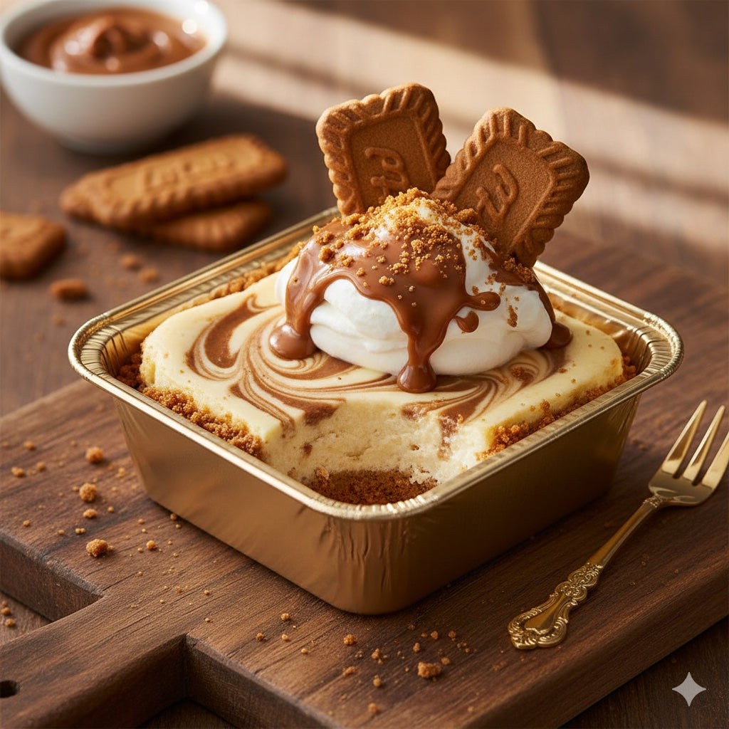 Lotus Biscoff Swirl Cheesecake